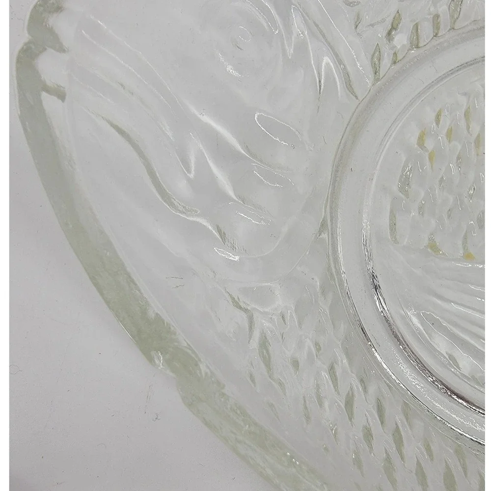 Set Of‎ 3 Clear Glass Fish-Shaped Plates